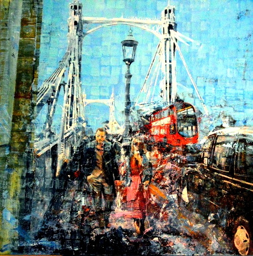 SOLD  Day Time Crossing Albert Bridge - Click For More