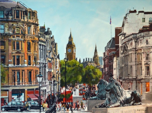 Whitehall from Trafalgar Square - Click For More