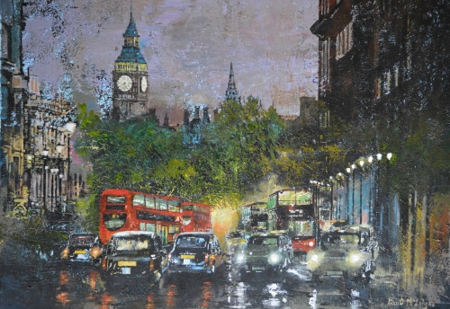 SOLD Whitehall At Night - Click For More